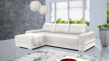 Угловой диван-кровать Матео белого цвета