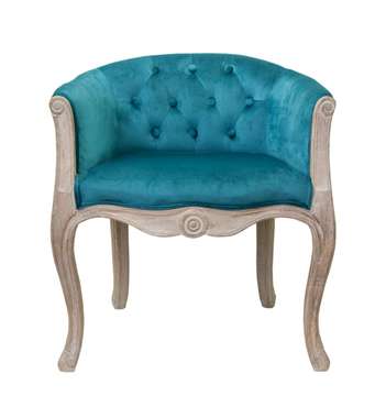 Низкое кресло Kandy blue velvet голубого цвета