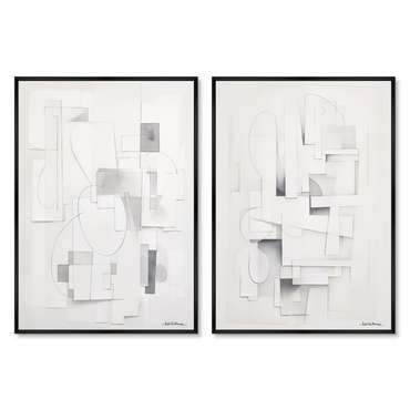 Набор из двух репродукций картин Search for the shapes, 2024г.