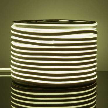 Светодиодный гибкий неон 220 В 9,6 Вт/м 120 Led/м 2835 IP67, односторонний холодный белый 6500К, 50 м Гибкий неон 220V 9,6W 120Led 2835 IP67 односторонний холодный белый, 50 м LS 001 220V 9,6 IP67