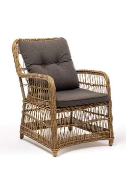 Садовое кресло Цесена светло-коричневого цвета