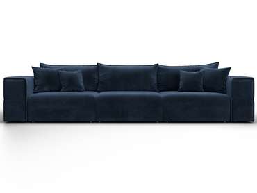Диван-кровать Лига-058 Лонг темно-синего цвета
