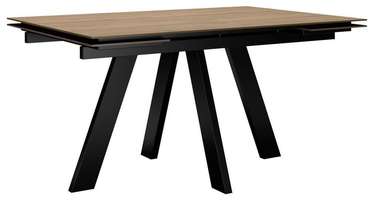 Раздвижной обеденный стол DikLine DM140 черно-бежевого цвета