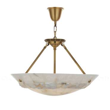 Подвесная люстра TELEMACH C6 бело-латунного цвета