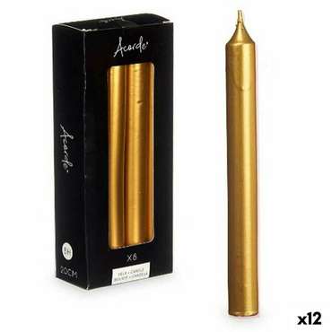 Декоративные свечиНабор свечей Acorde 126-D-AR Позолоченный 2 x 2 x 20 cm (12 штук)