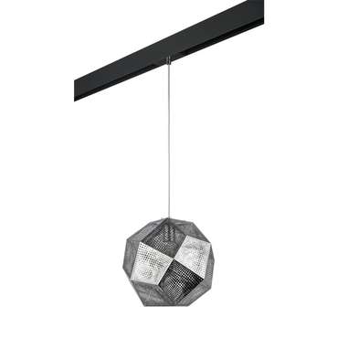 Светильник д/1-фазн трека FERMO 1х40W E27 ХРОМ/ЧЕРНЫЙ (724114+595007)