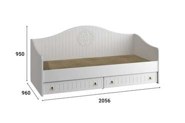 Кровать-кушетка Монблан 90х200 белого цвета