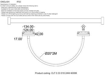 Трековый магнитный светильник Crystal Lux CLT 0.33 018 24W BL 4000K