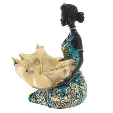 Фигура декоративная Африканка черно-синего цвета