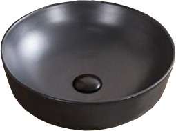Раковина накладная BelBagno черного цвета круглая 41 см