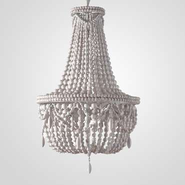 Люстра RH Anselme White Wood Large Chandelier