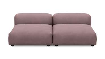 Прямой диван Фиджи темно-розового цвета
