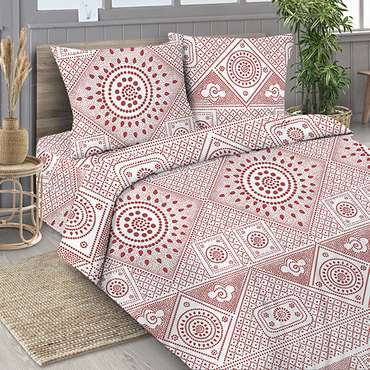 КПБ 'Традиция' 2,0 спальный с европростыней, поплин, 100% хлопок, пл. 118 гр./кв.м., 'Узор комп.'