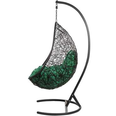 Кресло подвесное Easy черно-зеленого цвета