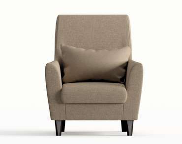 Кресло из рогожки Кастилия темно-бежевого цвета
