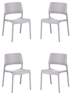 Набор из четырех стульев Furdi серого цвета