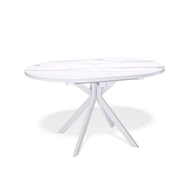 Раздвижной обеденный стол DO130 белого цвета