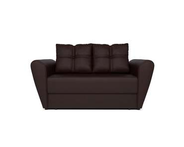 Прямой диван-кровать Квартет темно-коричневого цвета