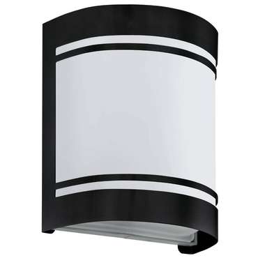 Уличный настенный светильник Cerno черно-белого цвета