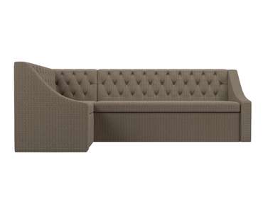 Угловой диван-кровать Мерлин бежево-коричневого цвета левый угол