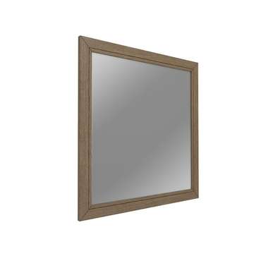 Настенное зеркало Линии 80х80 коричневого цвета
