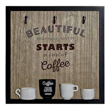 Настенная вешалка Деревянный Смола Деревянный MDF Vintage 41 x 3 x 41 cm
