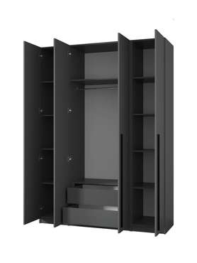 Шкаф София 160 темно-серого цвета