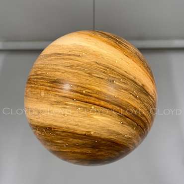 Подвесной светильник Cloyd LAPETUS P1 / ?15 см - хром - коричн. стекло