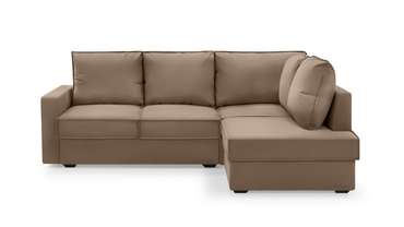 Угловой диван-кровать Колфилд светло-коричневого цвета