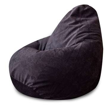 Кресло-мешок Груша 2XL темно-серого цвета 