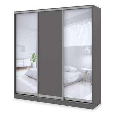 Шкаф-купе Comfort 24.10 темно-серого цвета