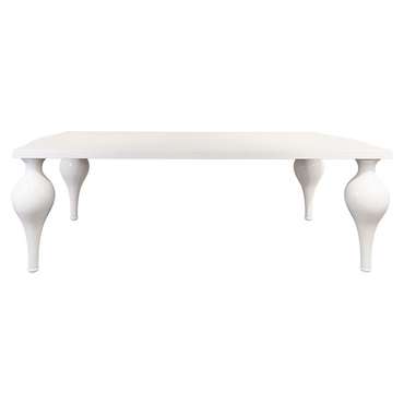 Обеденный стол Palermo с отделкой белым блестящим лаком