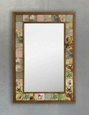 Настенное зеркало 43x63 с каменной мозаикой и композитным основанием