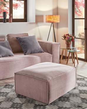 Угловой диван Blok 300 розового цвета левый