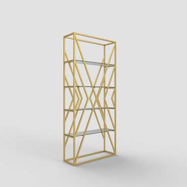 Стеллаж "Marsel" золото с зеркалом (2100х1000х300)