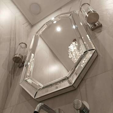 Настенное зеркало Lunaria 70x110 в двойной зеркальной раме