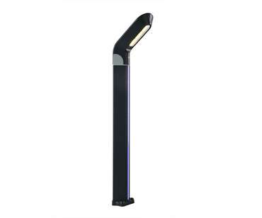 Светильник уличный серый с солнечной батареей w10*24 h80 Led 10W (3000K) Декоративная подсветка розовая.