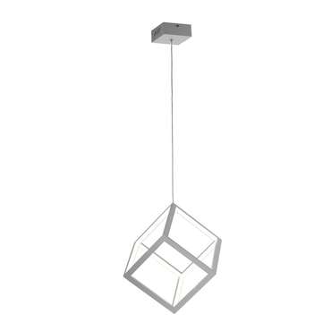 Подвесной светодиодный светильник Куб белого цвета