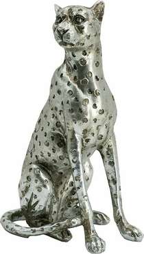 Фигурка Леопард серебряного цвета