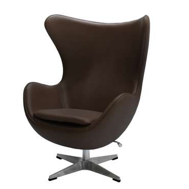 Кресло Egg Stale Chair коричневого цвета