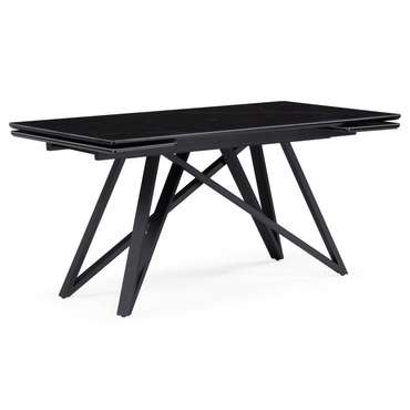Раздвижной обеденный стол Вилсон 80х140 черного цвета