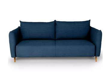 Диван-кровать Menfi темно-синего цвета с бежевыми ножками