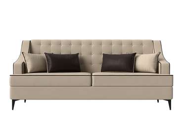 Прямой диван Марк бежевого цвета (экокожа)