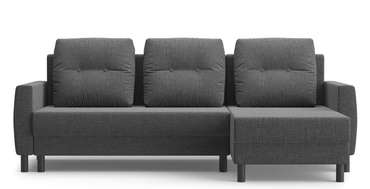 Угловой диван-кровать Бостон темно-серого цвета