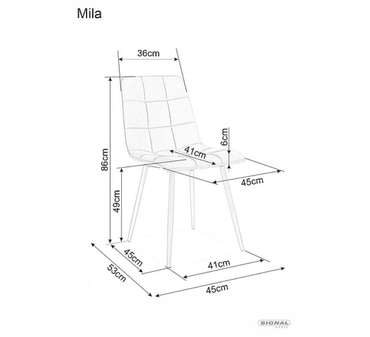 Стулl Mila желтого цвета