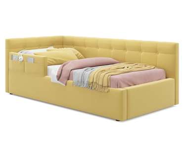 Детская кровать Bonna 90х200 желтого цвета с подъемным механизмом