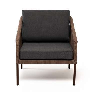Кресло Канны коричнево-серого цвета