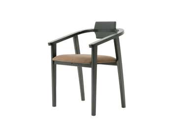 Стул-кресло Челси ПМ черно-коричневого цвета