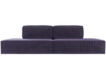 Прямой диван-кровать Прага лофт темно-фиолетового цвета