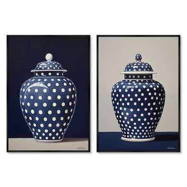 Набор из двух репродукций картин Porcelain vase, 2024г.